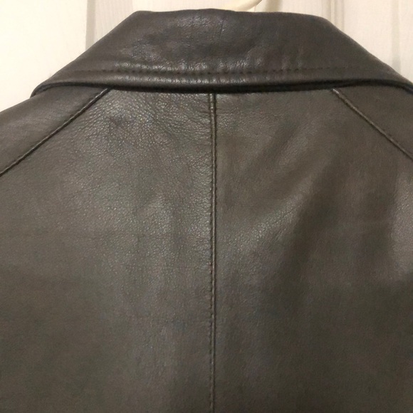 Vintage Genuine leather sz12 crop jacket 6 pockets - Picture 7 of 16